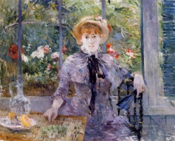  Berthe Lienzo - Después del almuerzo Berthe Morisot